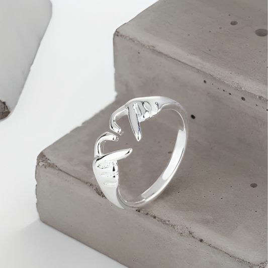 FINGER HEART RING (ADJUSTABLE) - Concordia Style Boutique