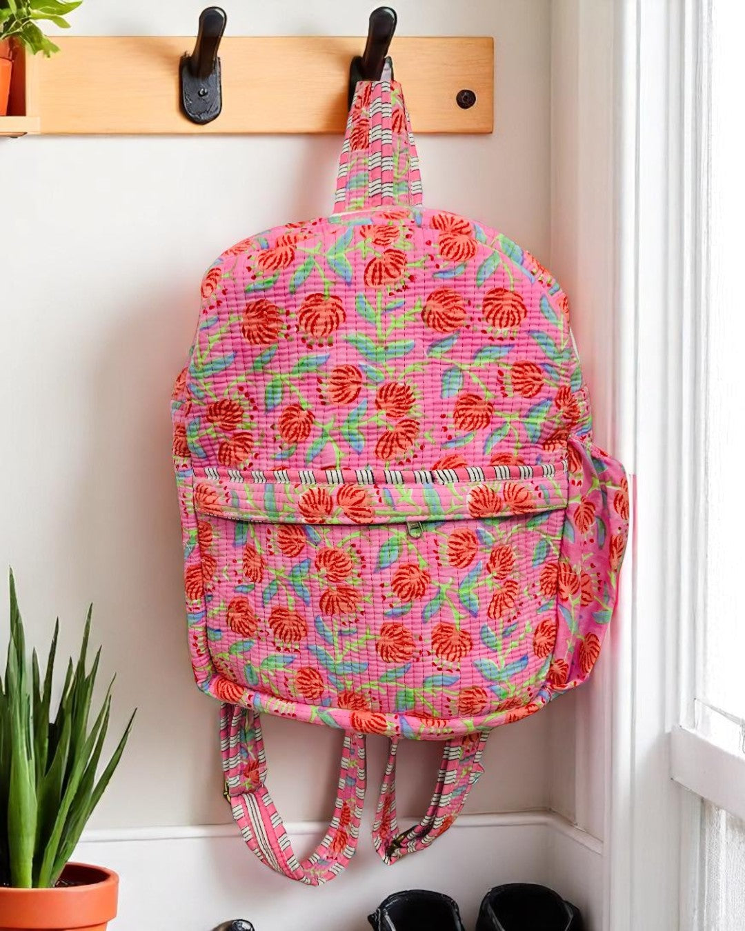 SC - ETA 8/25 - Georgina Pink Floral Print Backpack