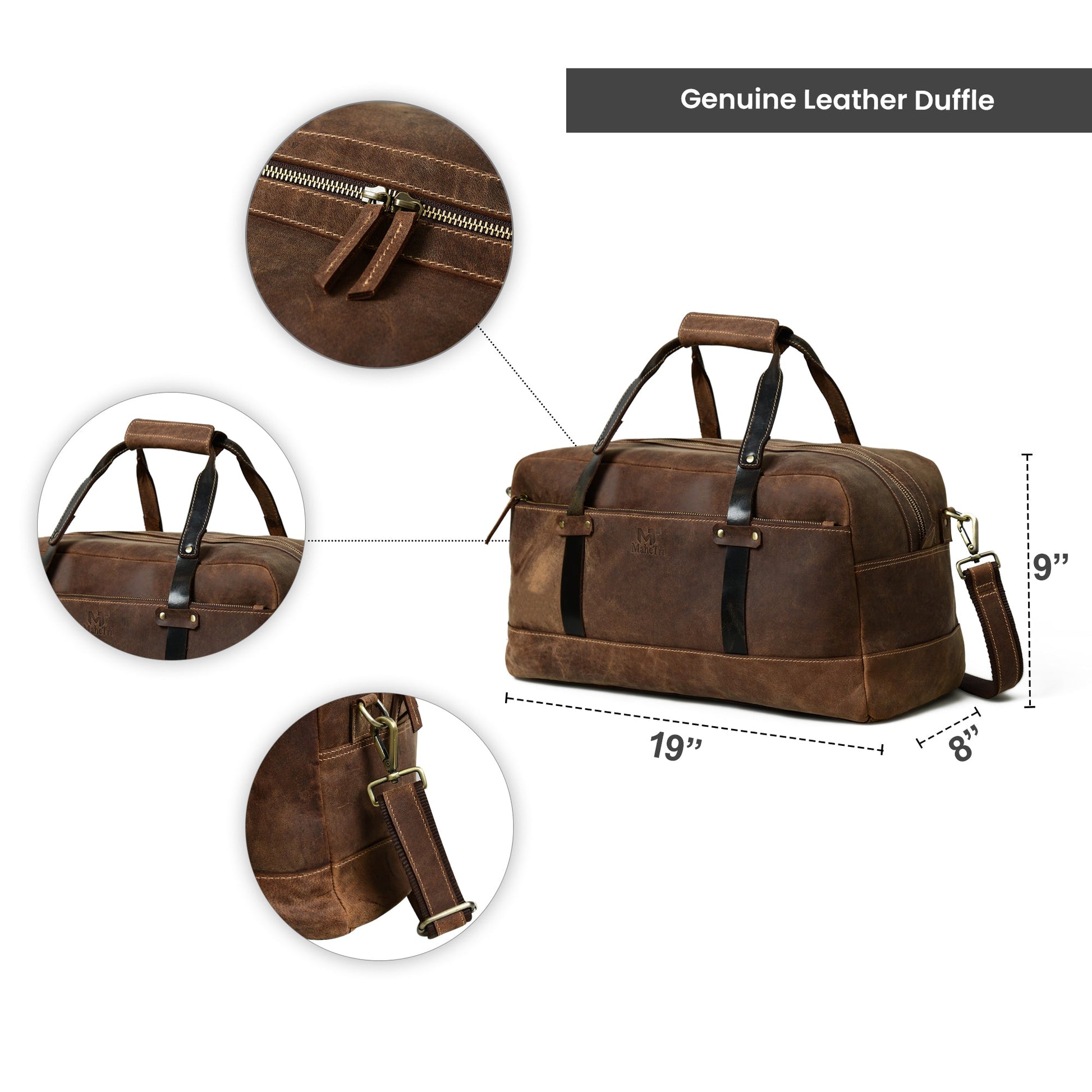 Espresso Elegance Carry on Duffle - Concordia Style Boutique