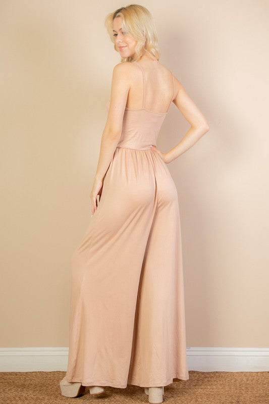 Button Front Wide Leg Jumpsuit - Concordia Style Boutique