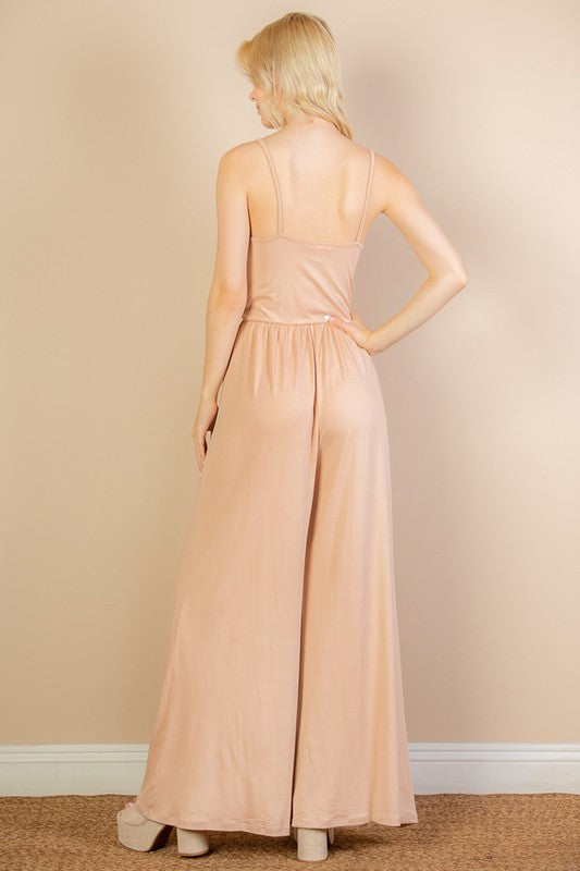 Button Front Wide Leg Jumpsuit - Concordia Style Boutique