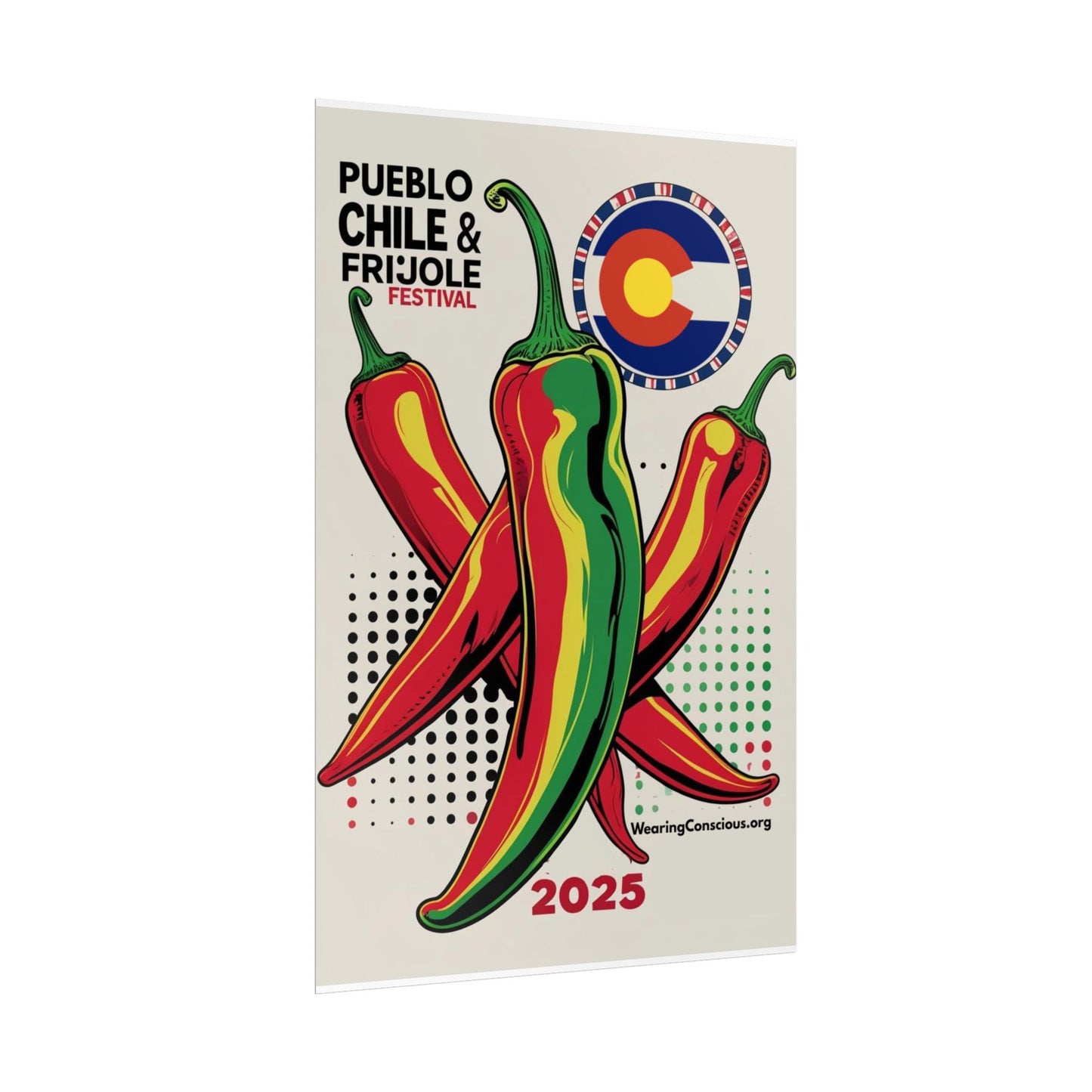 Vibrant Pueblo Chile & Frijoles Festival Unofficial Rolled Poster