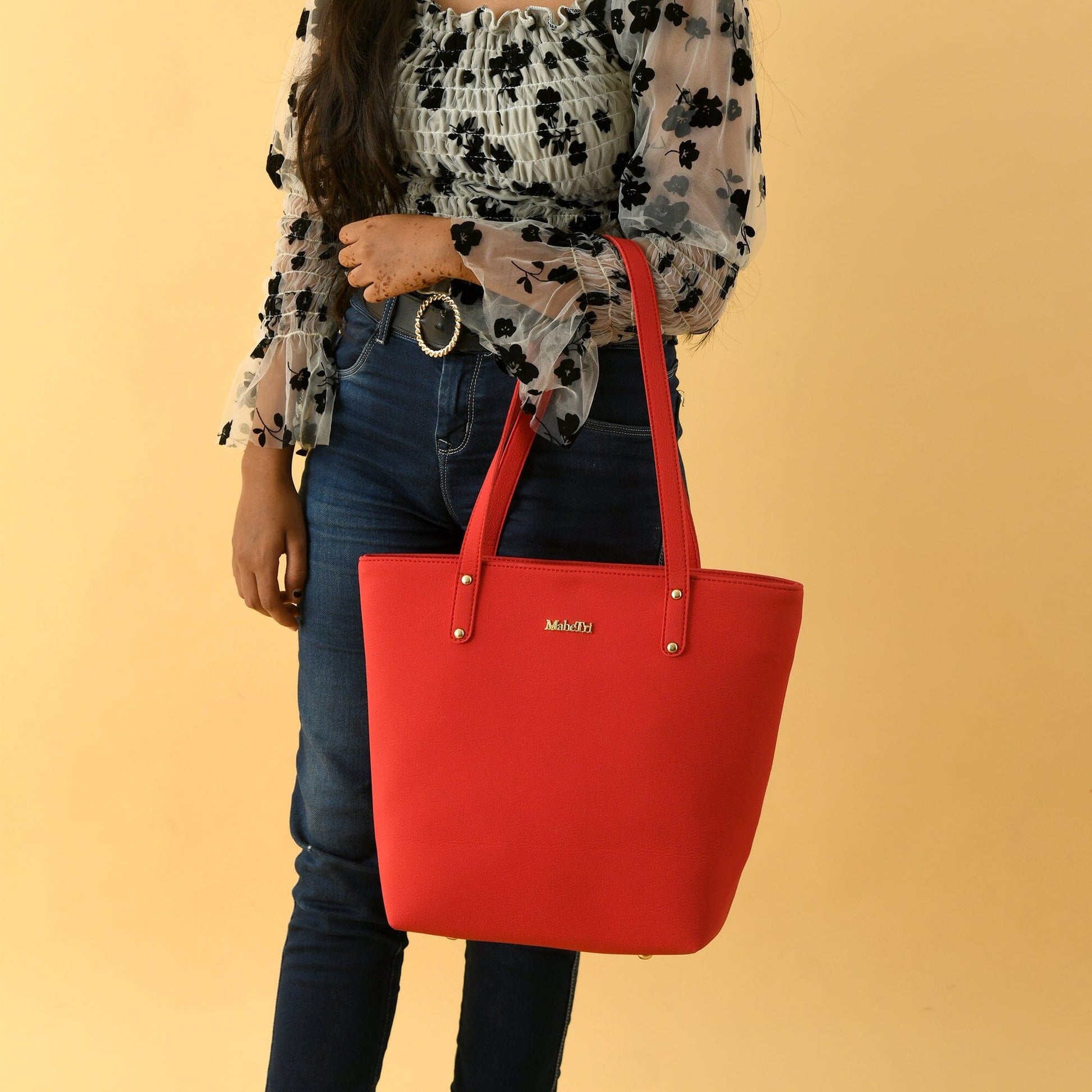 Era Vegan Leather Tote - Coral Red - Concordia Style Boutique