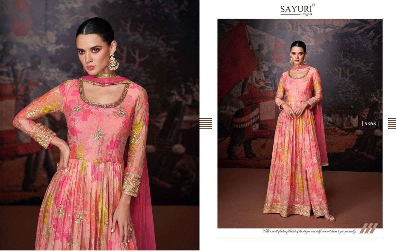 Chiffon Long Kurti set | Long gown