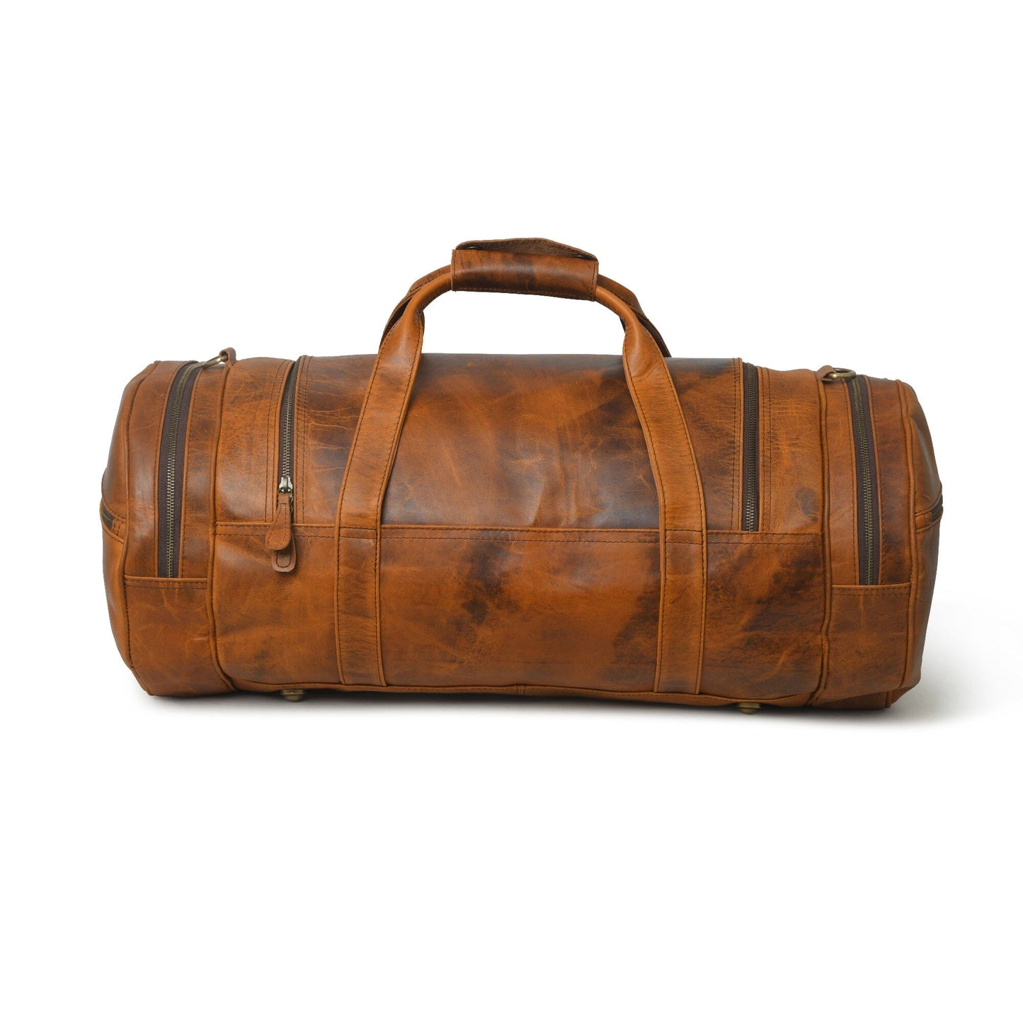 Leather Gym Travel Bag, Round - Concordia Style Boutique