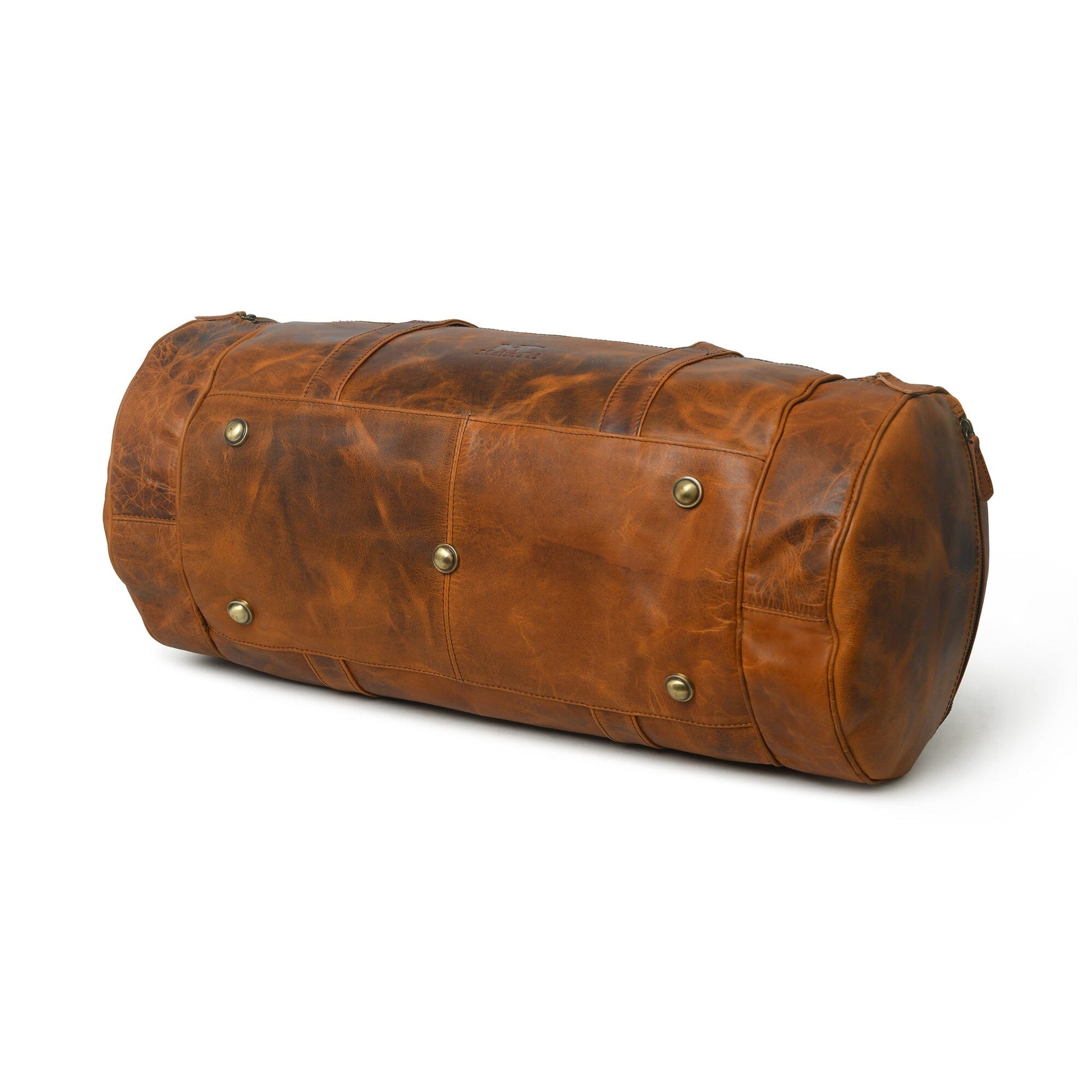 Leather Gym Travel Bag, Round - Concordia Style Boutique