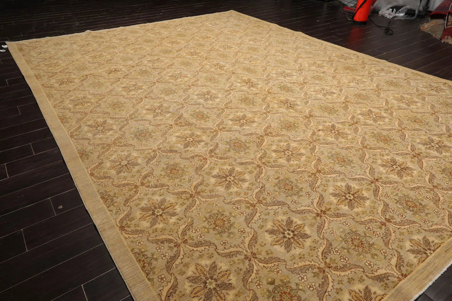 10x14 Tan Hand Knotted 100% Wool Peshawar Traditional Oriental Area Rug - Concordia Style Boutique