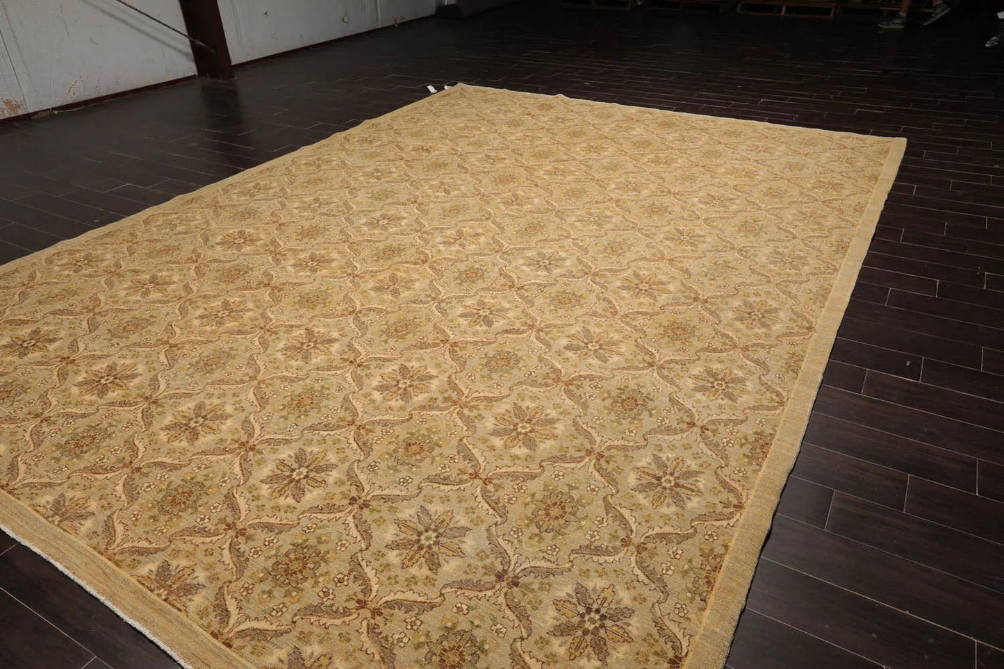 10x14 Tan Hand Knotted 100% Wool Peshawar Traditional Oriental Area Rug - Concordia Style Boutique