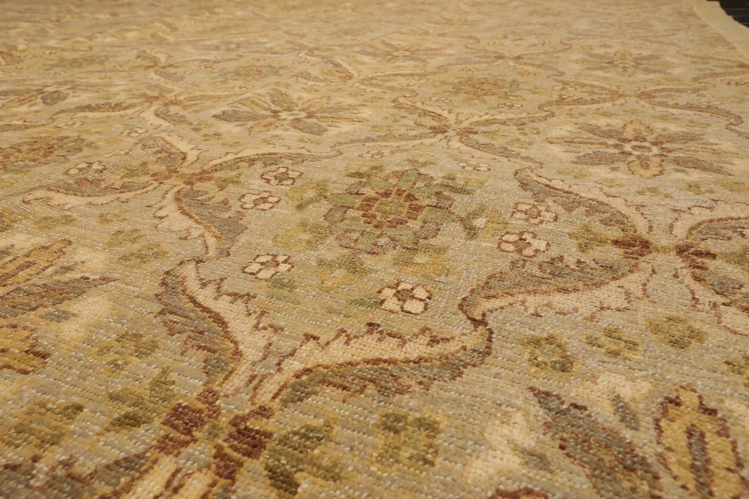 10x14 Tan Hand Knotted 100% Wool Peshawar Traditional Oriental Area Rug - Concordia Style Boutique