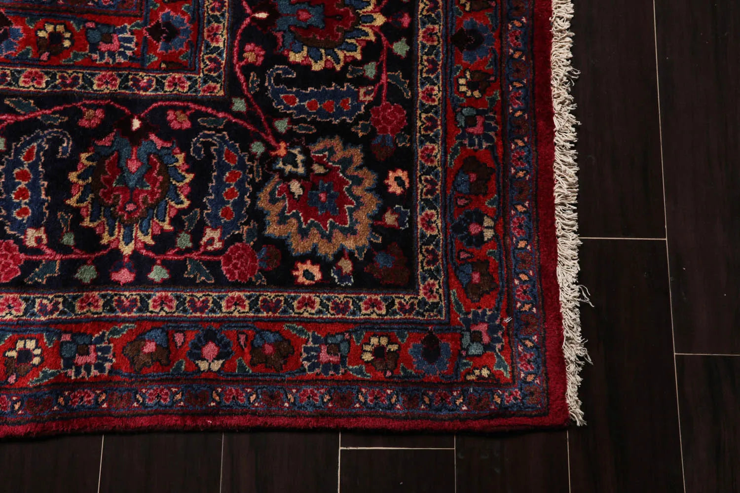 10'9"x16'5" Palace Burgundy Hand Knotted 100% Wool Mashad Traditional 200 KPSI Oriental Area Rug - Premium Persian;Hand Knotted;Palace;Rectangle;Burgundy, Plum, Navy;Traditional;Premium_Rug from Oriental Rug Of Houston - Just $9999! Shop now at Concordia Style Boutique