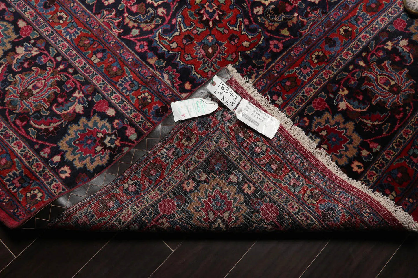 10'9"x16'5" Palace Burgundy Hand Knotted 100% Wool Mashad Traditional 200 KPSI Oriental Area Rug - Premium Persian;Hand Knotted;Palace;Rectangle;Burgundy, Plum, Navy;Traditional;Premium_Rug from Oriental Rug Of Houston - Just $9999! Shop now at Concordia Style Boutique