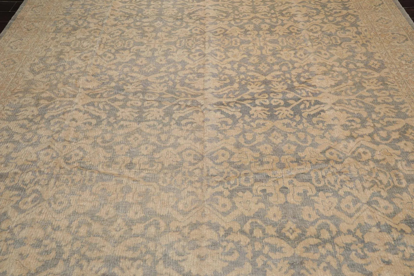 10' x 14' Hand Knotted Wool Antique Reproduction Erased Pattern Area Rug Beige - Concordia Style Boutique