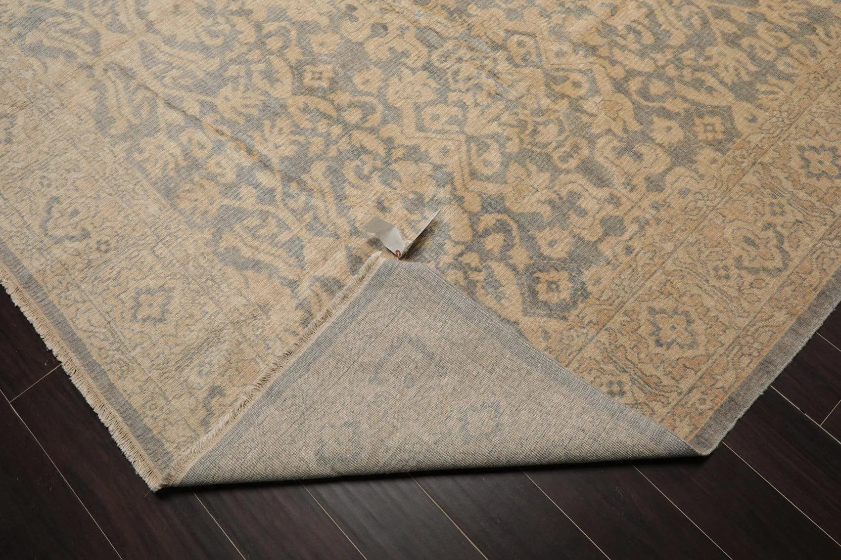 10' x 14' Hand Knotted Wool Antique Reproduction Erased Pattern Area Rug Beige - Concordia Style Boutique