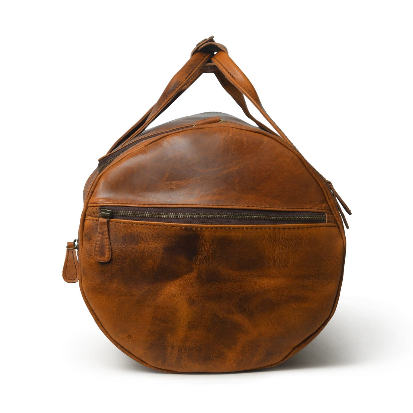 Leather Gym Travel Bag, Round - Concordia Style Boutique