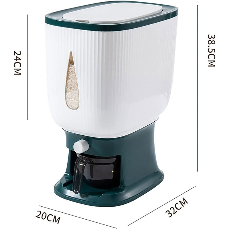 10 kg Rice Dispenser / Storage Container /Sealed Grain Cereal Dispenser & Storage Box