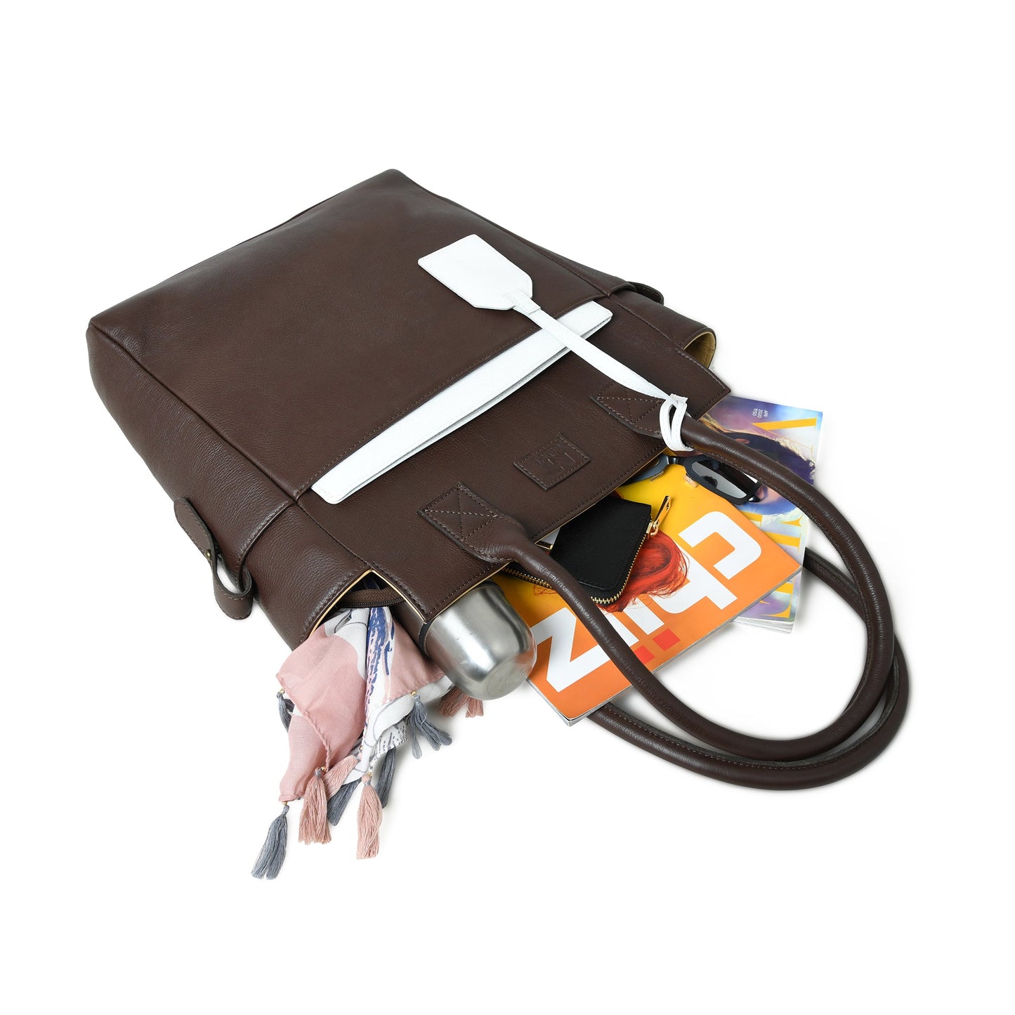 Chestnut Charm Brown Leather Tote - Concordia Style Boutique