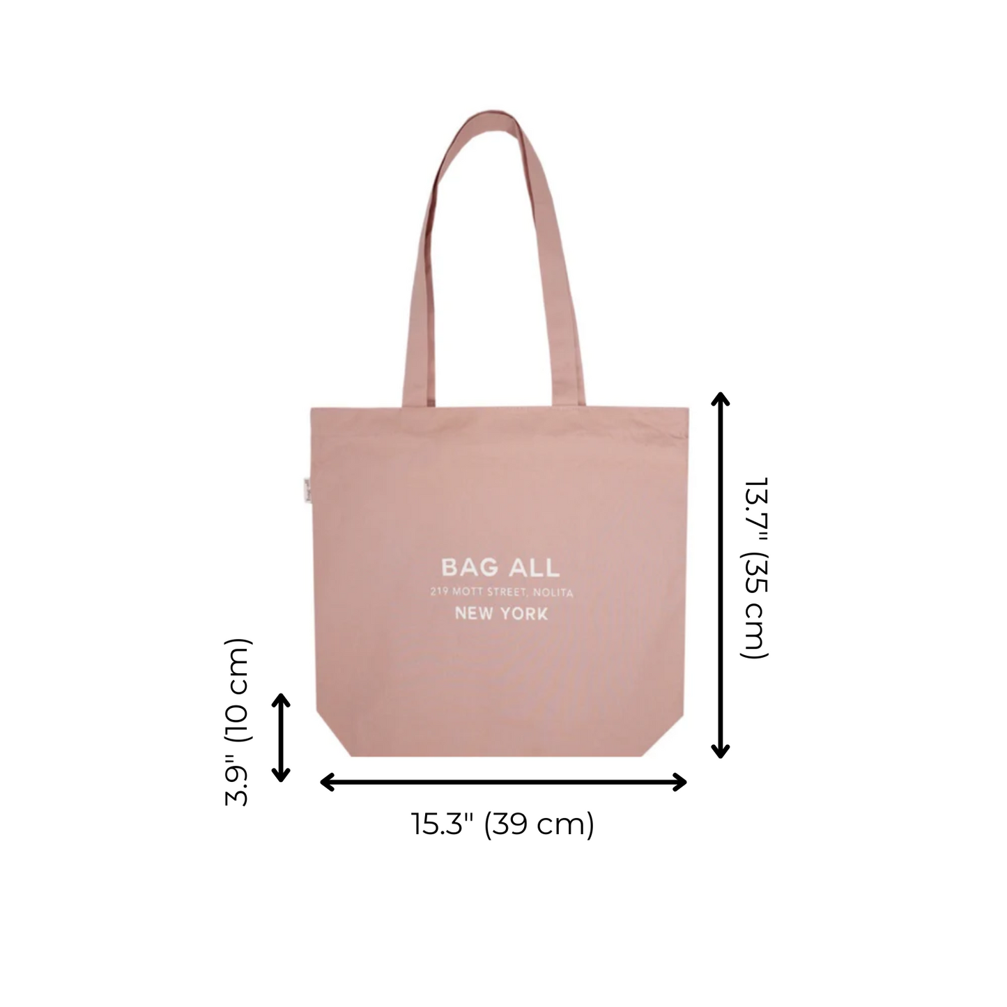 New York City Tote with Zipper and Inside Pocket, Pink/Blush - Concordia Style Boutique