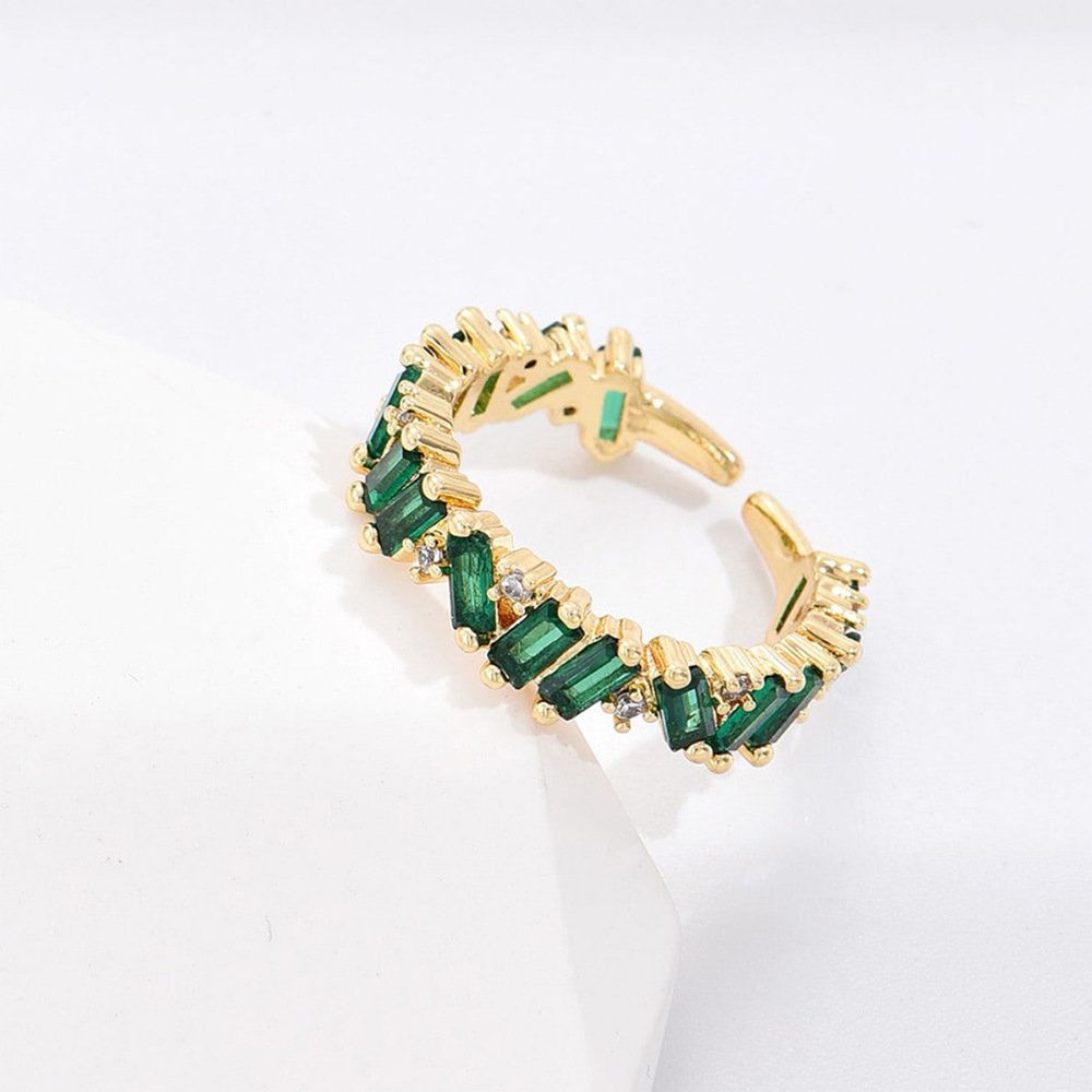EMERALD BAGUETTE RING (ADJUSTABLE) - Concordia Style Boutique