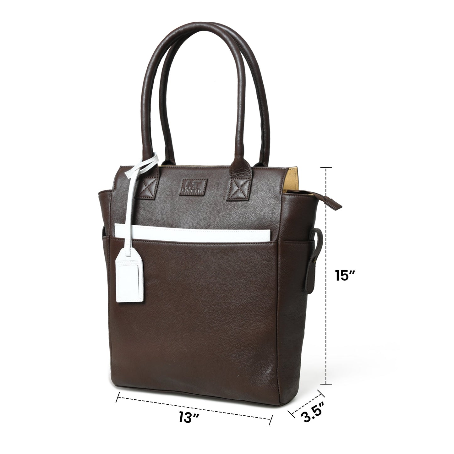 Chestnut Charm Brown Leather Tote - Concordia Style Boutique
