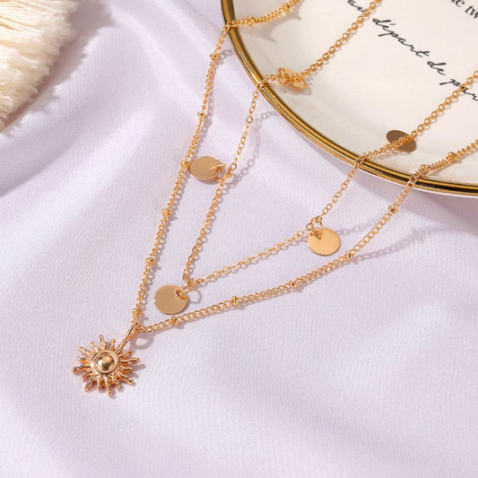 SUN CHOKER LAYERED NECKLACE - Concordia Style Boutique