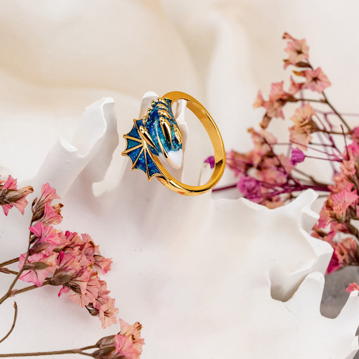 ENAMEL DRAGON RING (ADJUSTABLE) - Concordia Style Boutique