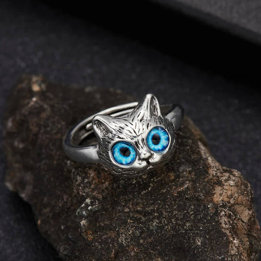 BLUE EYE CAT RING (ADJUSTABLE) - Concordia Style Boutique