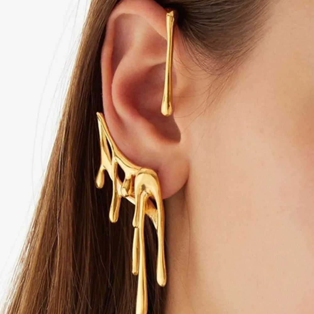 GOLD LAVA EAR CUFF - Concordia Style Boutique
