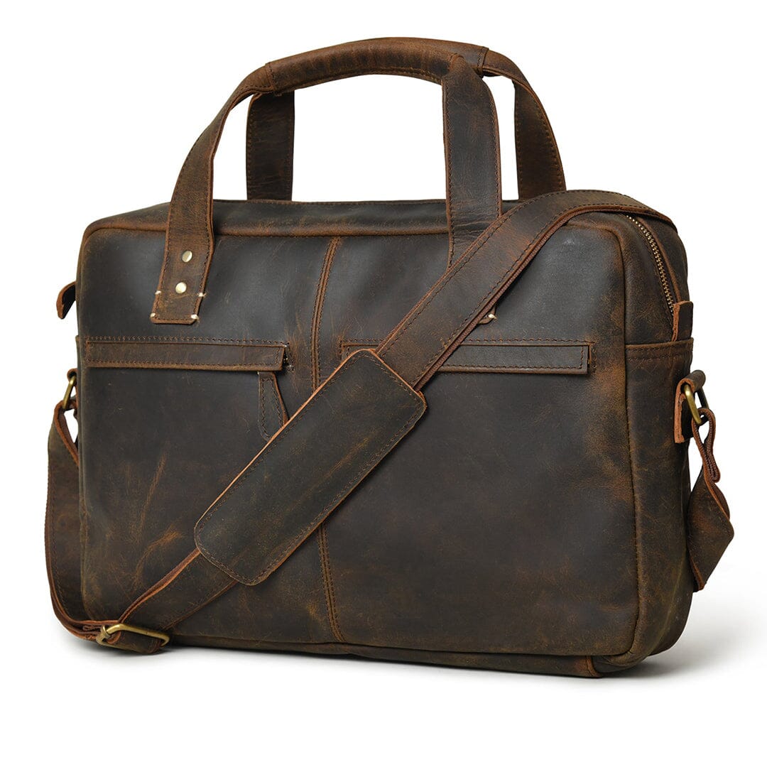 Perkins Buffalo Leather Office Briefcase - Concordia Style Boutique