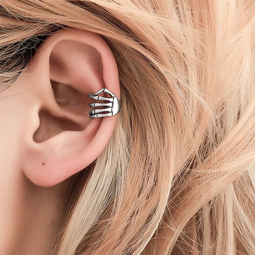 CHIC SKELETON HAND EAR CUFFS (PAIR) - Concordia Style Boutique
