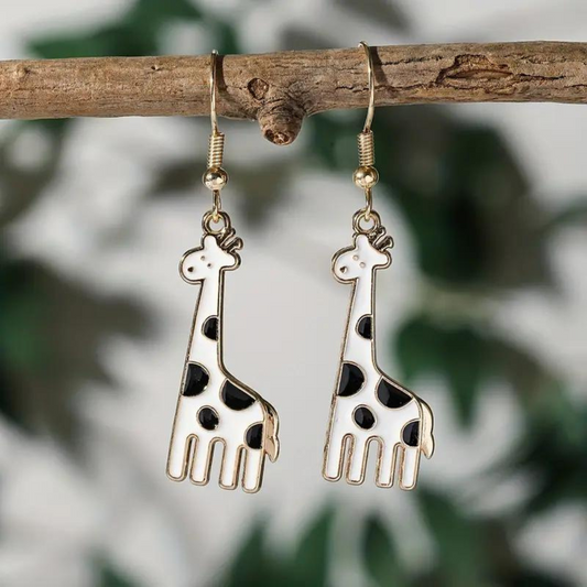 GIRAFFE DANGLING EARRINGS (PAIR) - Concordia Style Boutique