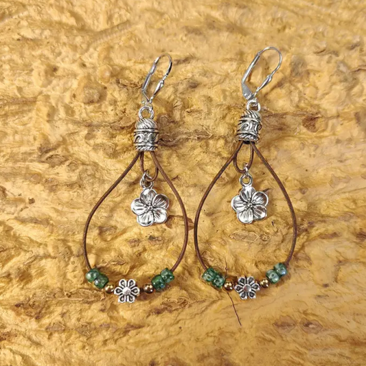 VINTAGE BOHO FLOWER EARRINGS (PAIR) - Concordia Style Boutique