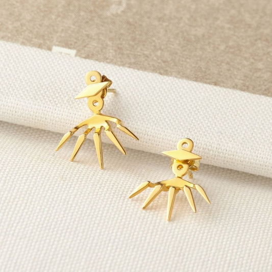 SPIKE GOLD EARRINGS (PAIR) - Concordia Style Boutique