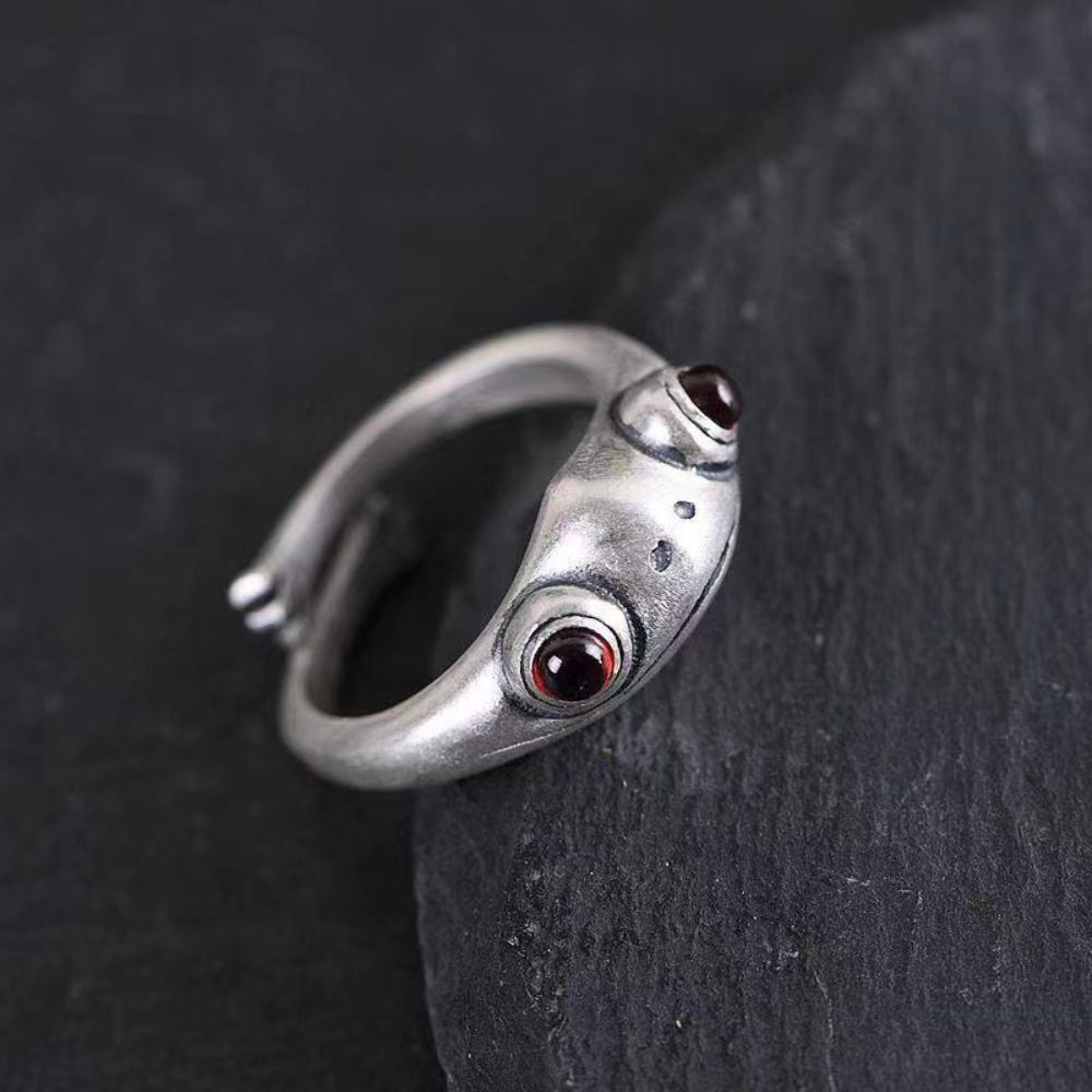 SILVER FROG RING (ADJUSTABLE) - Concordia Style Boutique