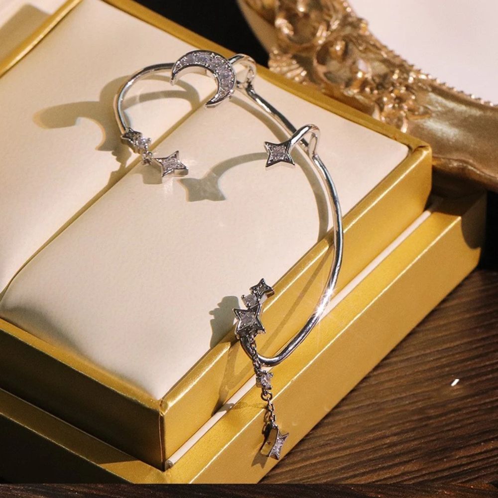 CELESTIAL MOON & STAR EAR CUFFS (PAIR) - Concordia Style Boutique