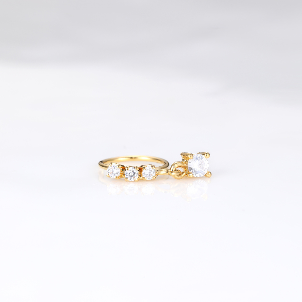 DANGLING DIAMOND NOSE RING - Concordia Style Boutique