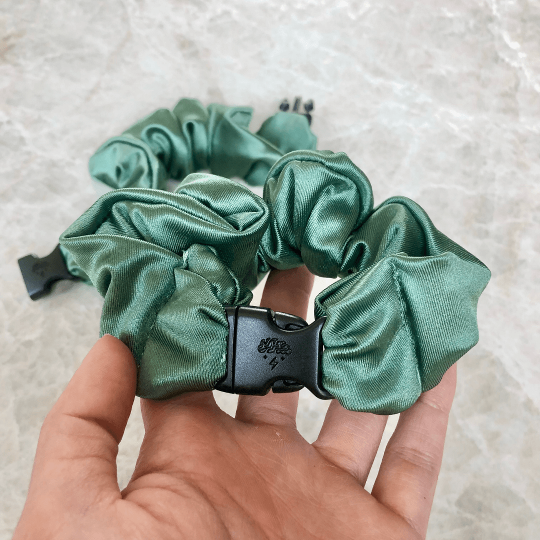 Buckle Scrunchie - Vibrant Solid Colors - No Snagging, No Tangles