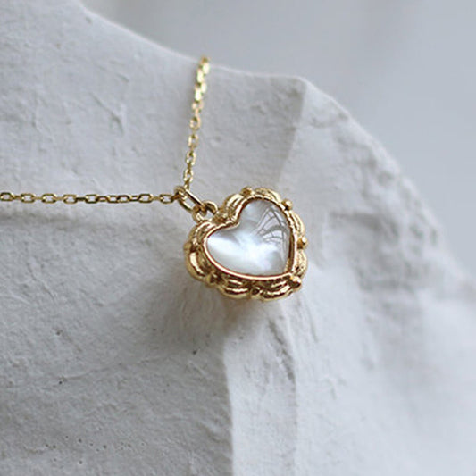 PEARL HEART NECKLACE - Concordia Style Boutique