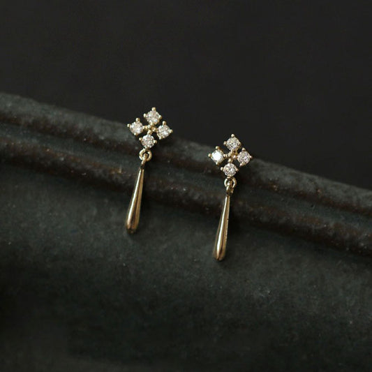TINY CROSS STUD EARRINGS (PAIR) - Concordia Style Boutique