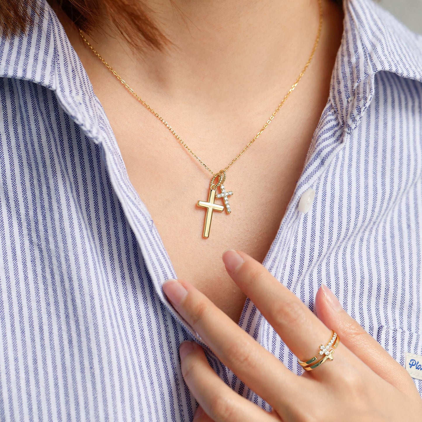 Tiered Cross Ring