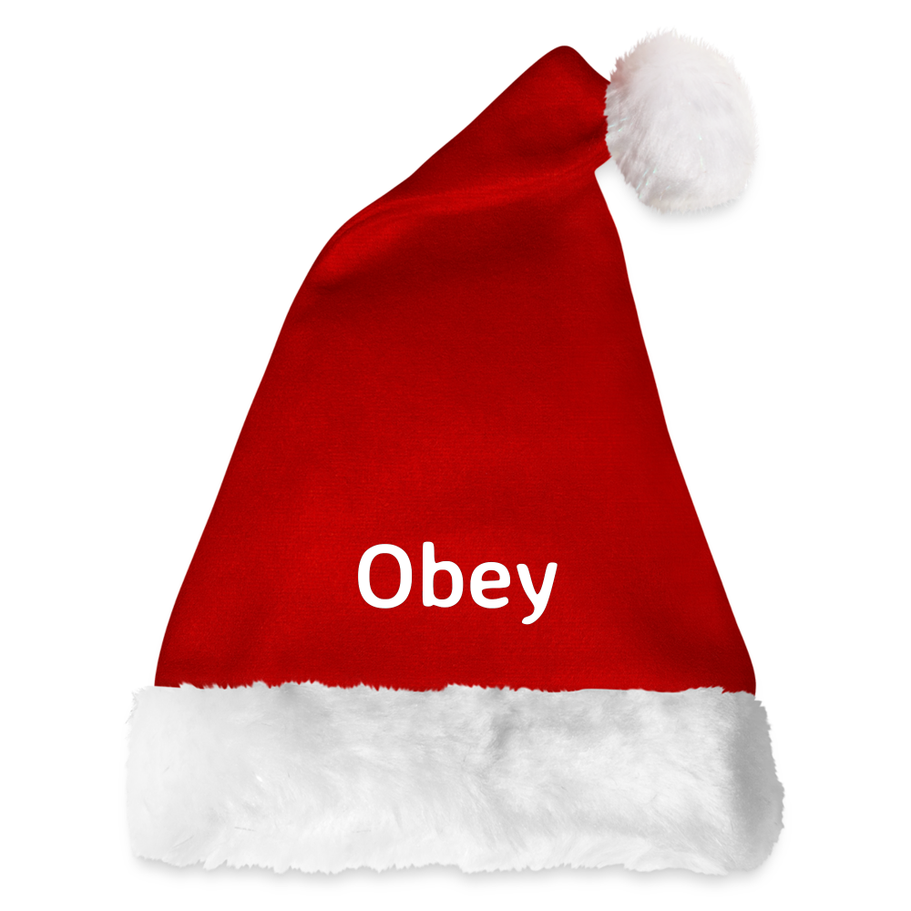 Santa Hat - "Obey" - Premium Santa Hat from Concordia Style Boutique - Just $14! Shop now at Concordia Style Boutique