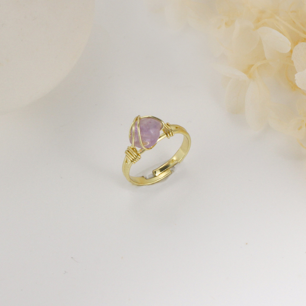 CRYSTAL GEMSTONE RING (ADJUSTABLE) - Concordia Style Boutique