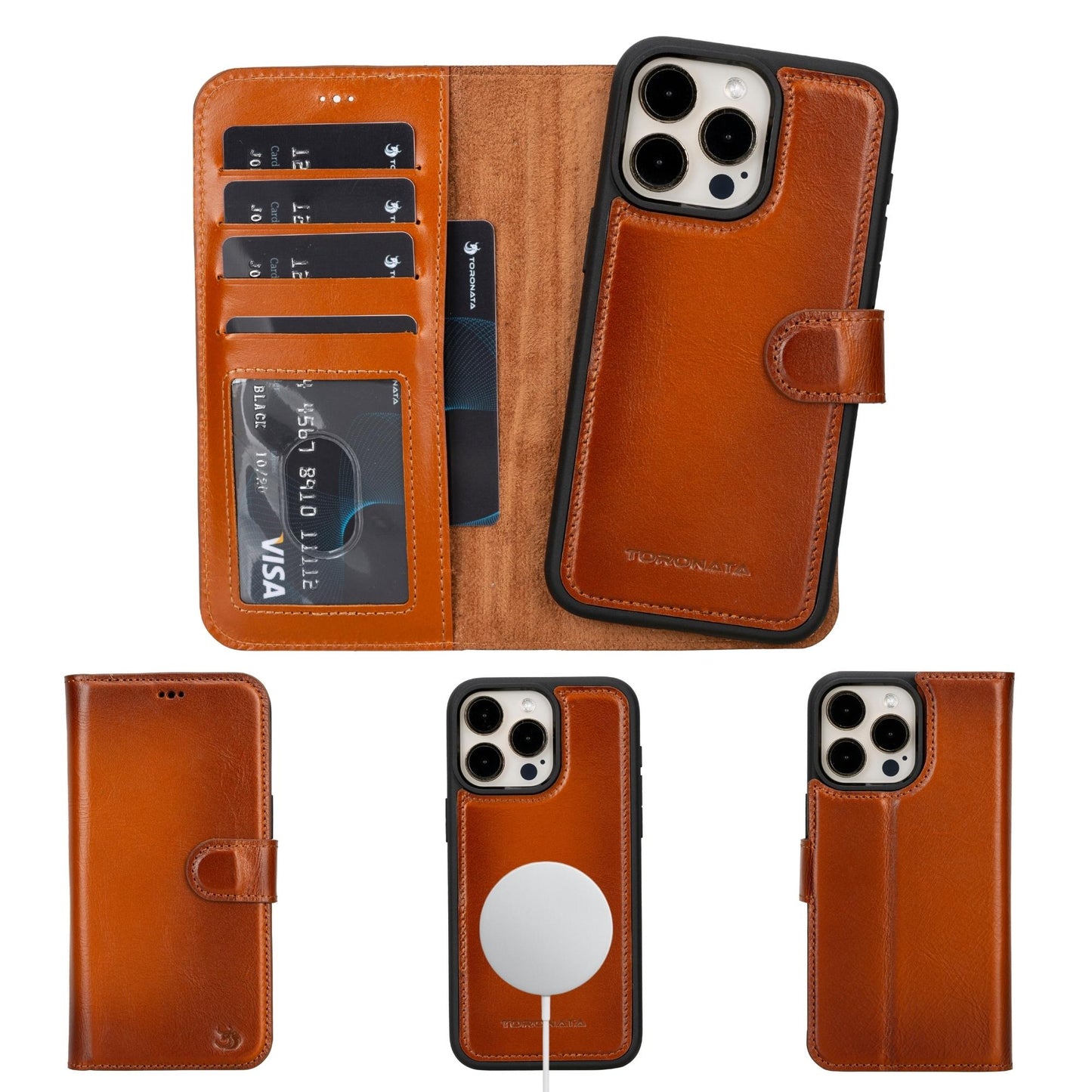 Casper iPhone 14 Series Detachable Leather Wallet Case - Concordia Style Boutique