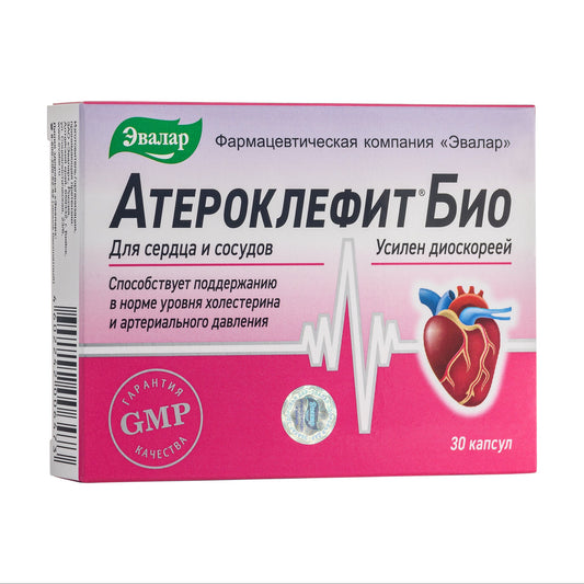 Dioscorea Villosa Wild Yam Red Clover by Evalar Ateroklefit Herb 30 Caps - Concordia Style Boutique