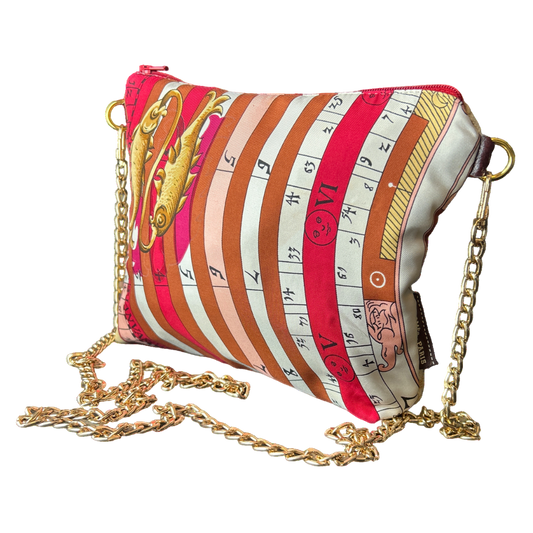 Astrologie Dies et Hore Vintage Silk Scarf Crossbody Bag