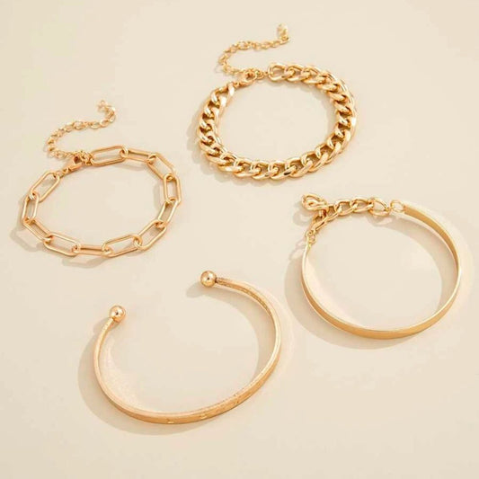 GILDED BRACELET SET (ADJUSTABLE) - Concordia Style Boutique