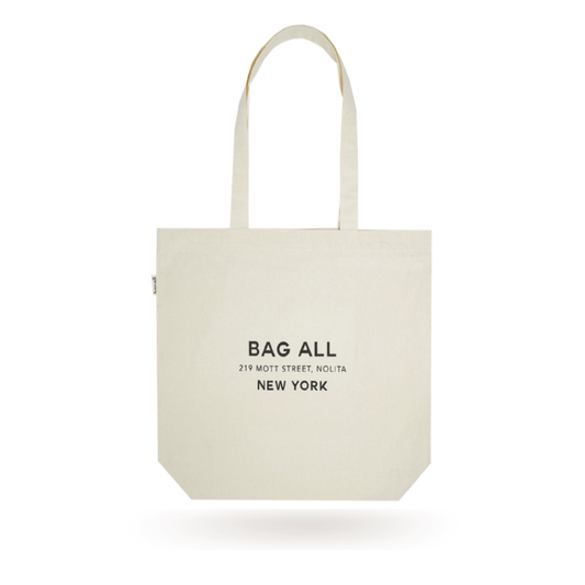 New York City Tote with Zipper and Inside Pocket, Cream - Concordia Style Boutique