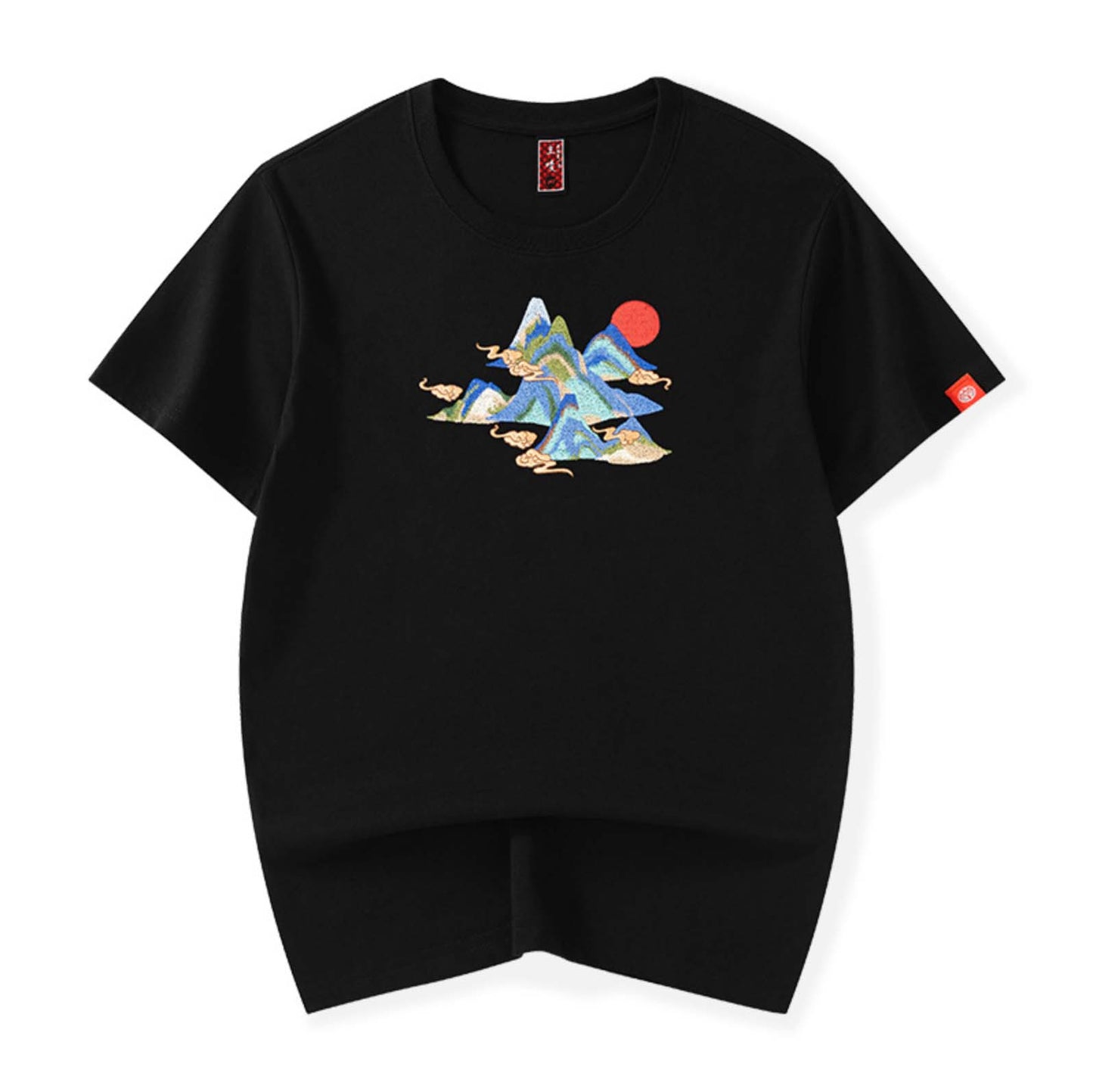 KH740 Mountains Embroidery Tee - Concordia Style Boutique