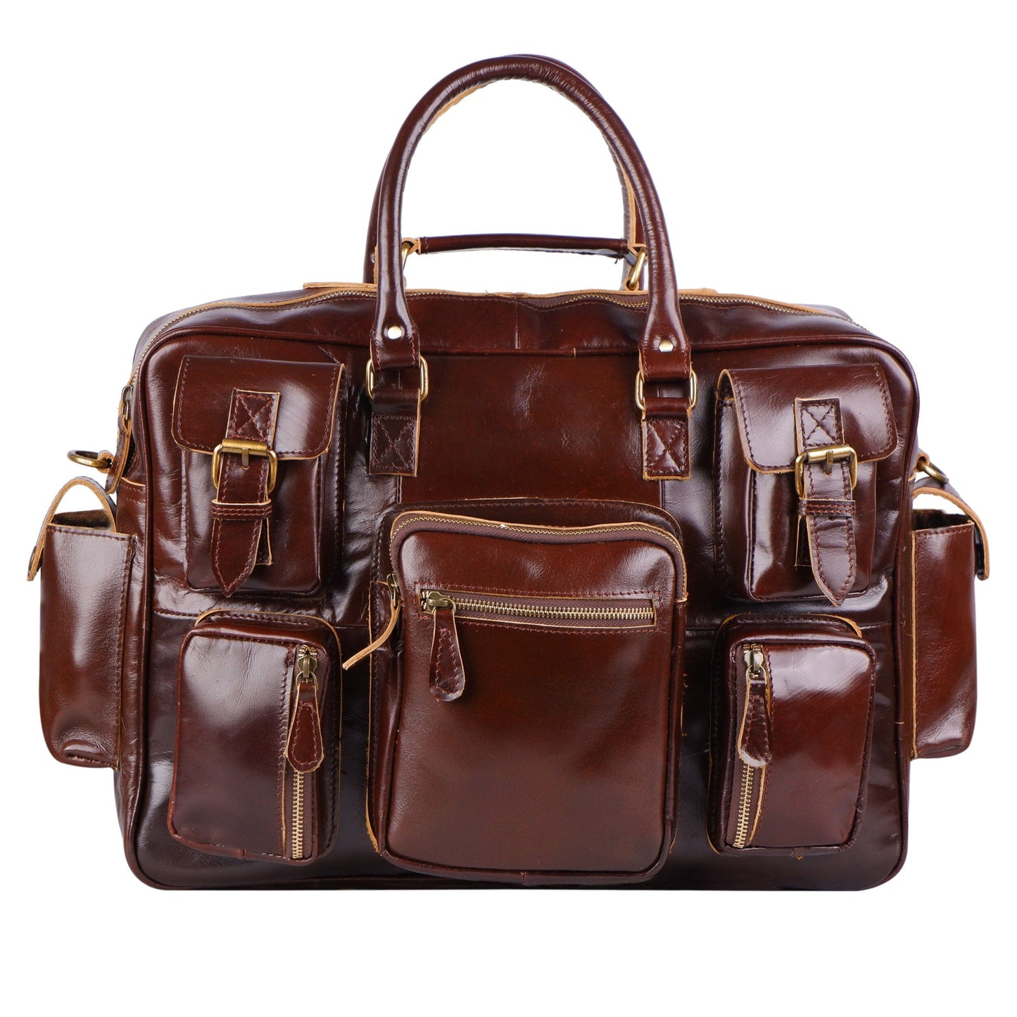 Norman Cherry Red Briefcase - Concordia Style Boutique