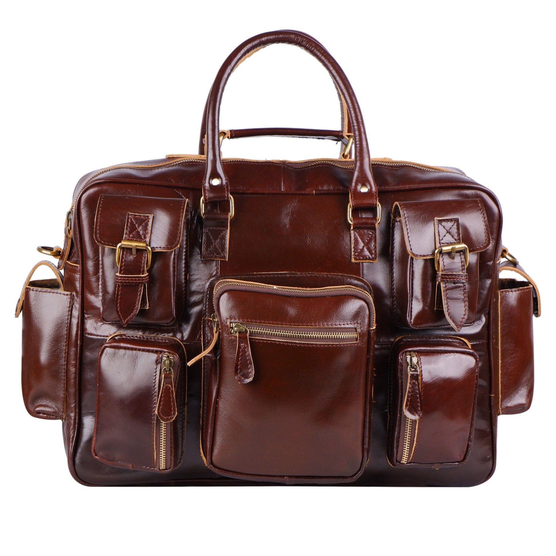 Norman Cherry Red Briefcase - Concordia Style Boutique