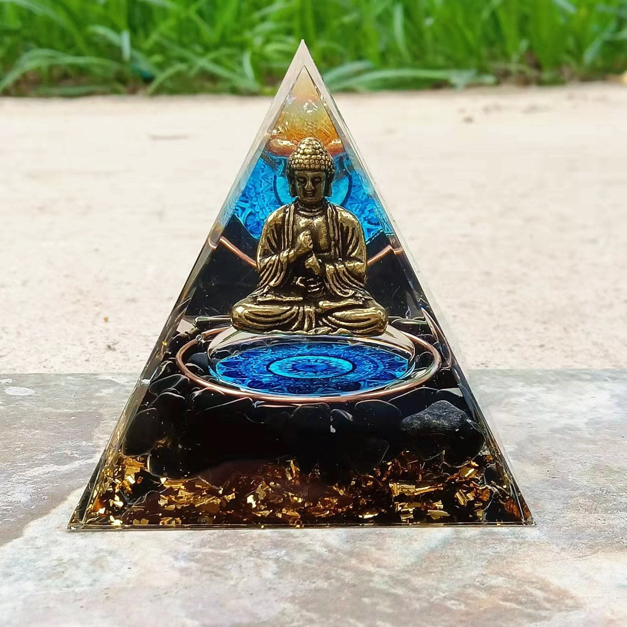 Quan Yin Orgone Energy Pyramid Ornament - Premium pyramid from erDouckan - Just $45! Shop now at Concordia Style Boutique